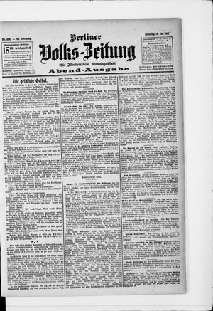 Berliner Volkszeitung vom 16.07.1907
