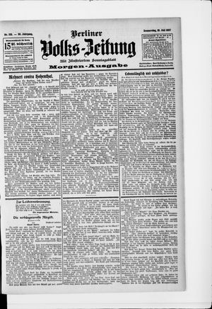Berliner Volkszeitung vom 18.07.1907