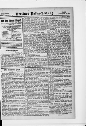 Berliner Volkszeitung vom 18.07.1907
