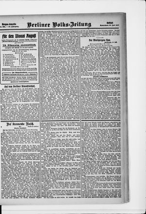 Berliner Volkszeitung vom 20.07.1907