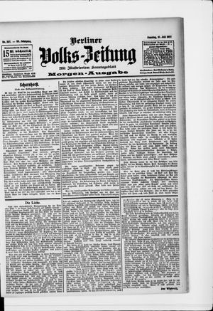Berliner Volkszeitung vom 21.07.1907