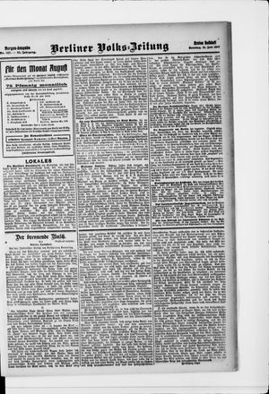 Berliner Volkszeitung vom 21.07.1907