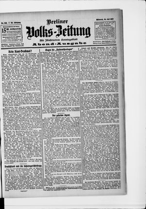 Berliner Volkszeitung vom 24.07.1907