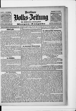 Berliner Volkszeitung on Jul 27, 1907