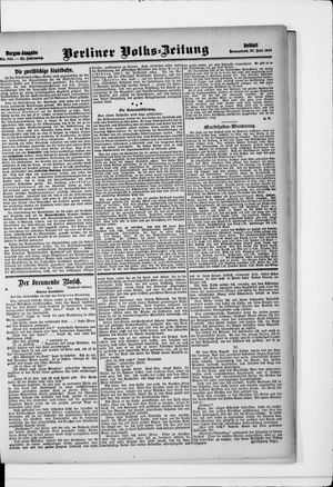 Berliner Volkszeitung vom 27.07.1907