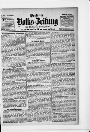Berliner Volkszeitung vom 29.07.1907