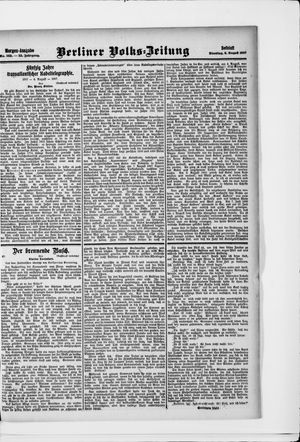 Berliner Volkszeitung vom 06.08.1907