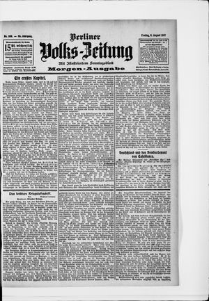 Berliner Volkszeitung vom 09.08.1907