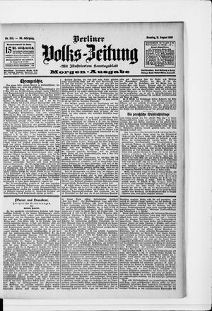 Berliner Volkszeitung on Aug 11, 1907