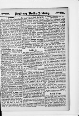 Berliner Volkszeitung on Aug 11, 1907