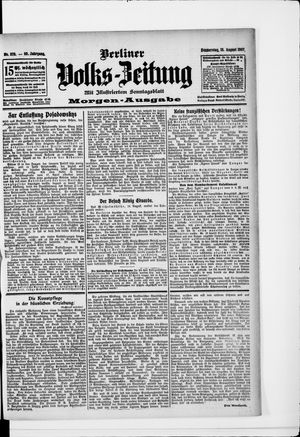 Berliner Volkszeitung vom 15.08.1907