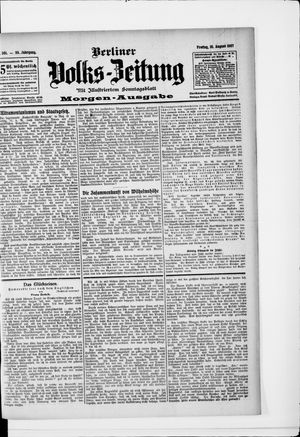 Berliner Volkszeitung vom 16.08.1907