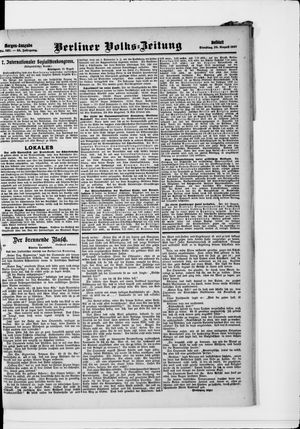 Berliner Volkszeitung vom 20.08.1907