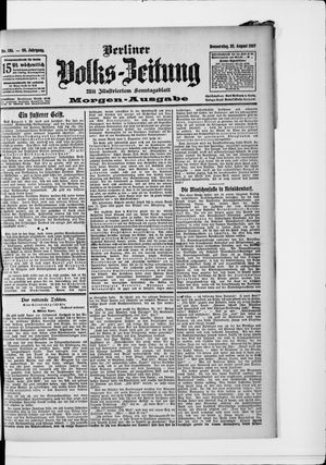 Berliner Volkszeitung vom 22.08.1907