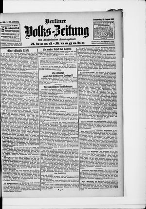 Berliner Volkszeitung vom 22.08.1907