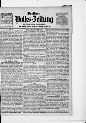 Berliner Volkszeitung vom 24.08.1907