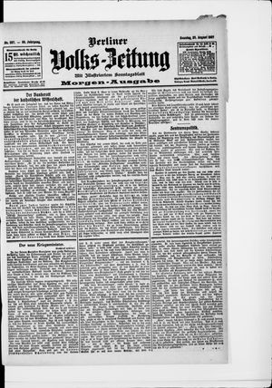 Berliner Volkszeitung vom 25.08.1907