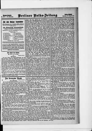 Berliner Volkszeitung vom 25.08.1907