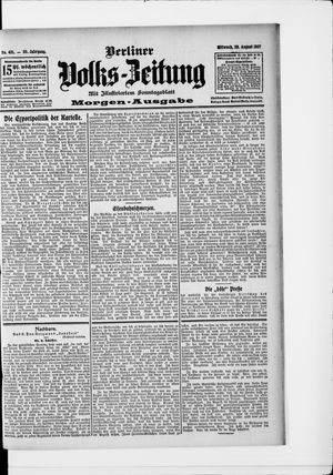 Berliner Volkszeitung vom 28.08.1907