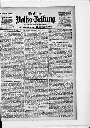 Berliner Volkszeitung on Aug 29, 1907