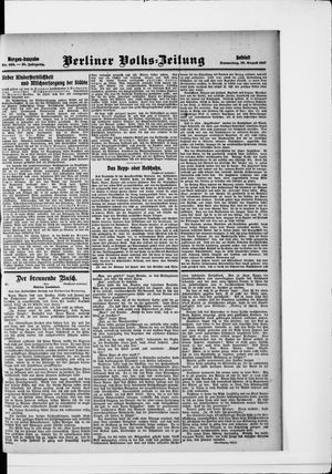 Berliner Volkszeitung vom 29.08.1907