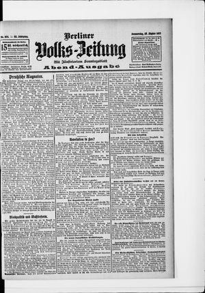 Berliner Volkszeitung on Aug 29, 1907