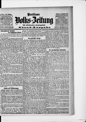 Berliner Volkszeitung vom 03.09.1907