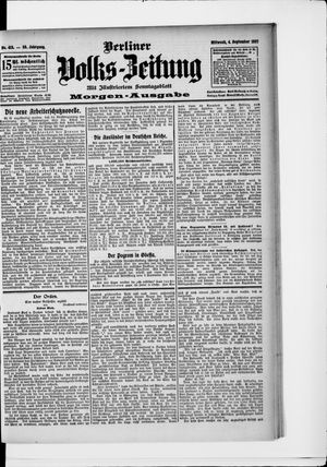 Berliner Volkszeitung vom 04.09.1907