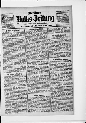 Berliner Volkszeitung vom 05.09.1907