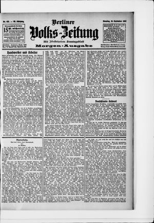 Berliner Volkszeitung vom 10.09.1907