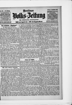 Berliner Volkszeitung vom 13.09.1907
