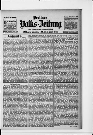 Berliner Volkszeitung vom 15.09.1907