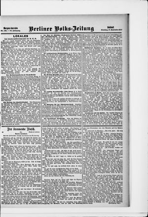 Berliner Volkszeitung vom 17.09.1907