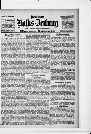 Berliner Volkszeitung vom 19.09.1907
