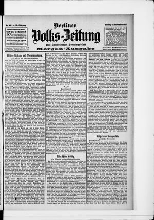 Berliner Volkszeitung vom 20.09.1907