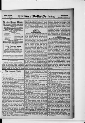 Berliner Volkszeitung on Sep 22, 1907