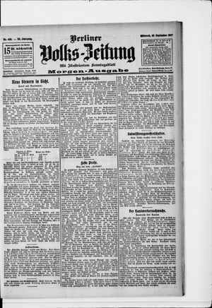 Berliner Volkszeitung vom 25.09.1907