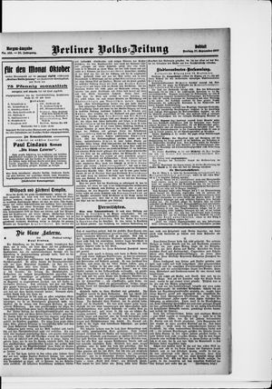 Berliner Volkszeitung vom 27.09.1907