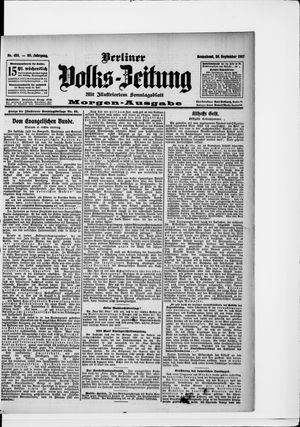 Berliner Volkszeitung vom 28.09.1907