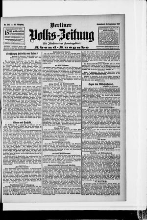 Berliner Volkszeitung on Sep 28, 1907