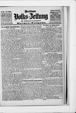 Berliner Volkszeitung vom 06.10.1907