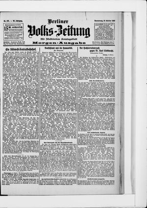 Berliner Volkszeitung vom 10.10.1907