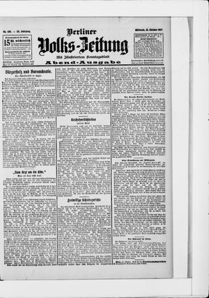 Berliner Volkszeitung vom 16.10.1907