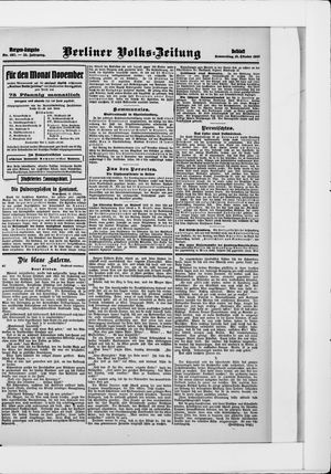 Berliner Volkszeitung vom 17.10.1907