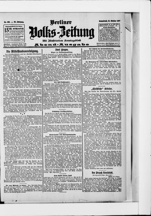Berliner Volkszeitung vom 19.10.1907