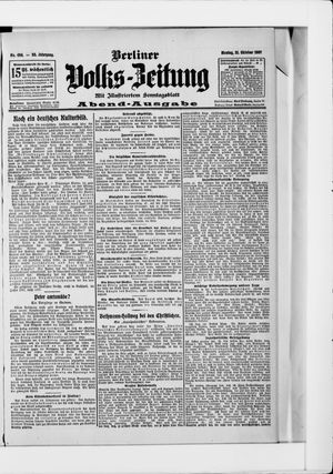 Berliner Volkszeitung vom 21.10.1907