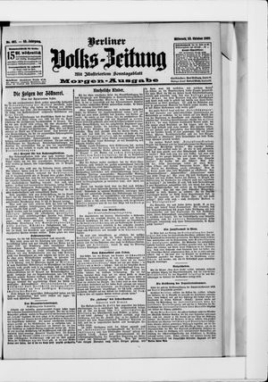 Berliner Volkszeitung vom 23.10.1907