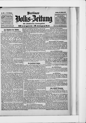 Berliner Volkszeitung vom 25.10.1907