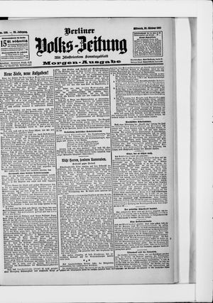 Berliner Volkszeitung vom 30.10.1907