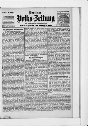 Berliner Volkszeitung vom 03.11.1907